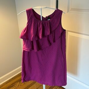 Tea Collection Purple Ruffled Tank Top Blouse - Gently used